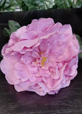 Capete de bujor artificial lila – material textil, diametru 9 cm, lungime 26 cm